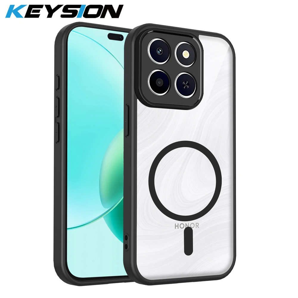 KEYSION Transparent Magnetic Phone Case for HONOR X7d 5G Soft Silicone+PC HD Clear Shockproof Back Cover for Honor 400 Smart 5G
KEYSION Transparent Magnetic Phone Case for HONOR X7d 5G Soft Silicone+PC HD Clear Shockproof Back Cover for Honor 400 Smart 5G
