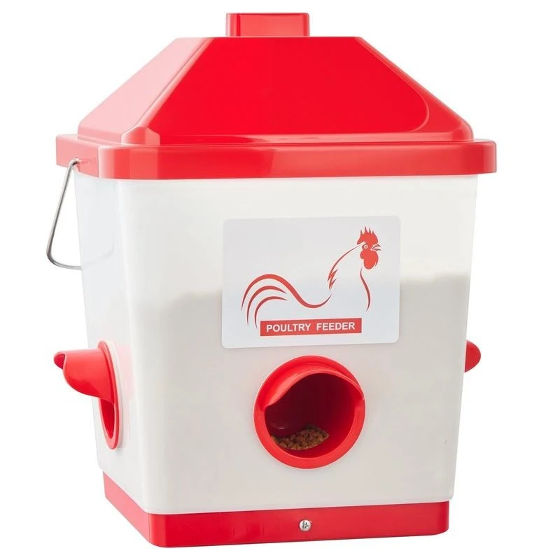 Automatic Chicken Feeder, 40 Pounds Capacity, Large Gravity Hanging Poultry Feeder Dispenser with Handle, No Waste Rainproof Design, 3 Feeding Ports, Inside or Outside Hen Coop, for Chickens
Automatic Chicken Feeder, 40 Pounds Capacity, Large Gravity Hanging Poultry Feeder Dispenser with Handle, No Waste Rainproof Design, 3 Feeding Ports, Inside or Outside Hen Coop, for Chickens
