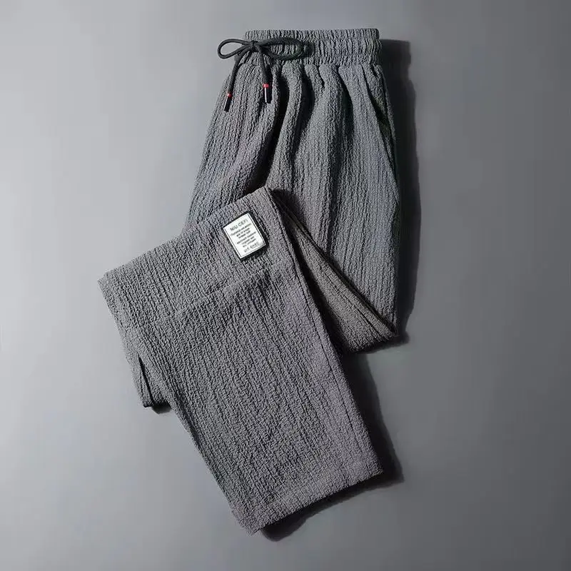Linen Pants Men's Summer Thin Ice Silk Workwear Casual plus Size Straight Leg Long Trousers Qui Dry mid Waist Loose Fit
Linen Pants Men's Summer Thin Ice Silk Workwear Casual plus Size Straight Leg Long Trousers Qui Dry mid Waist Loose Fit