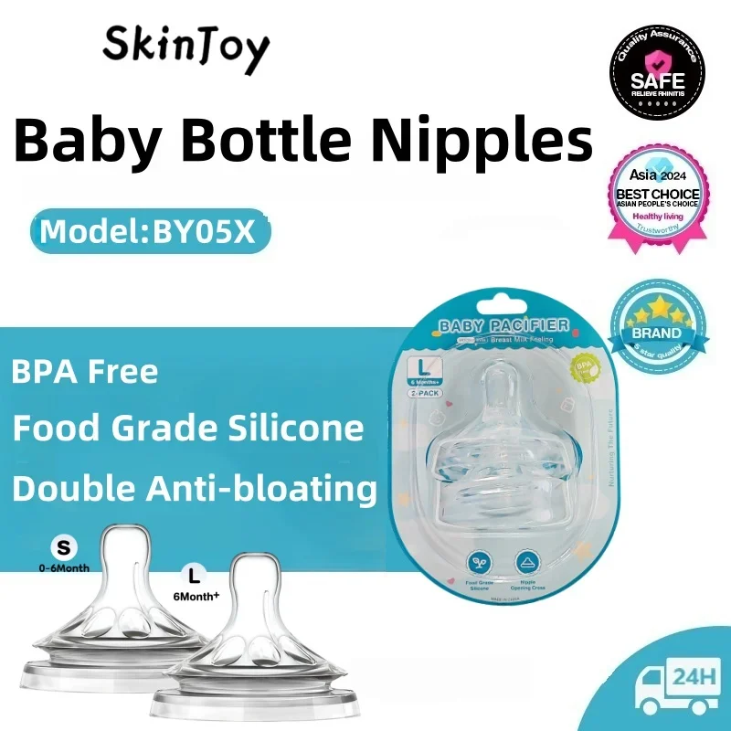 2pcs Silicone Baby Pacifier Anti-Bloating Durable Infant Nipple Feeding Aid in 2 Sizes for Newborns & Infants of Different Ages
2pcs Silicone Baby Pacifier Anti-Bloating Durable Infant Nipple Feeding Aid in 2 Sizes for Newborns & Infants of Different Ages