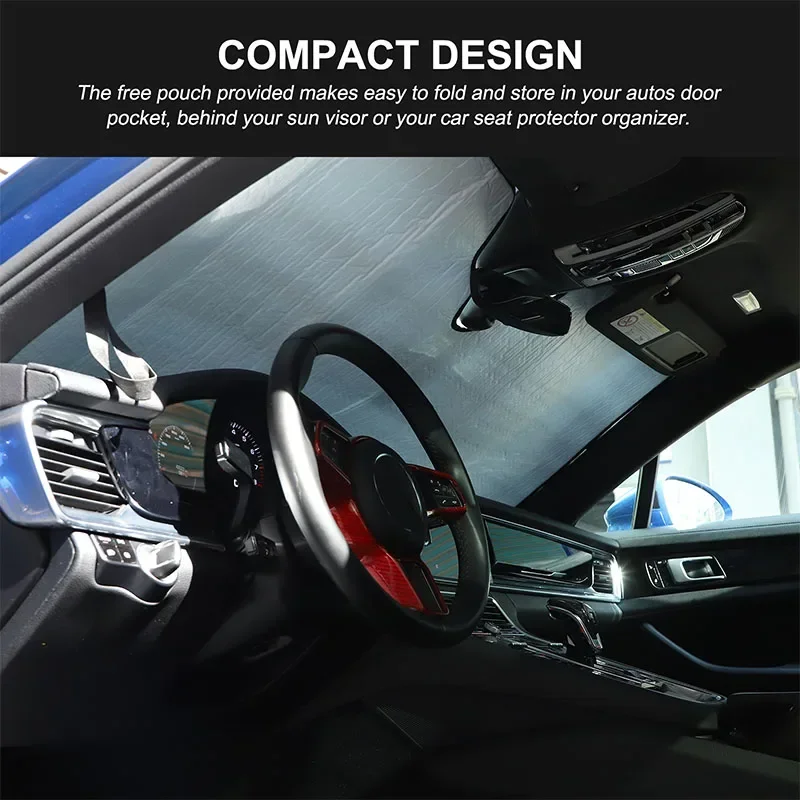 Aluminum Foil Car Front Windshield Sun Protection Parasol Interior Car Accessories For Porsche Panamera 2017-2023
Aluminum Foil Car Front Windshield Sun Protection Parasol Interior Car Accessories For Porsche Panamera 2017-2023