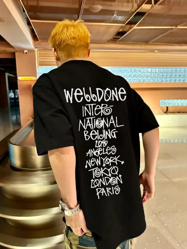 Американская хлопковая футболка свободного кроя для мужчин, дышащая, удобная, летняя, молодежная, модная, с круглым вырезом
Американская хлопковая футболка свободного кроя для мужчин, дышащая, удобная, летняя, молодежная, модная, с круглым вырезом