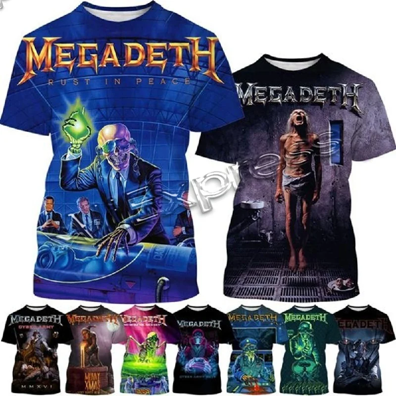 Heavy Metal Rock Band Megadeth 3D printed T-shirts Summer Men/Women Wild Style Hip Hop Short Sleeve Tee Top Oversized Streetwear
Heavy Metal Rock Band Megadeth 3D printed T-shirts Summer Men/Women Wild Style Hip Hop Short Sleeve Tee Top Oversized Streetwear