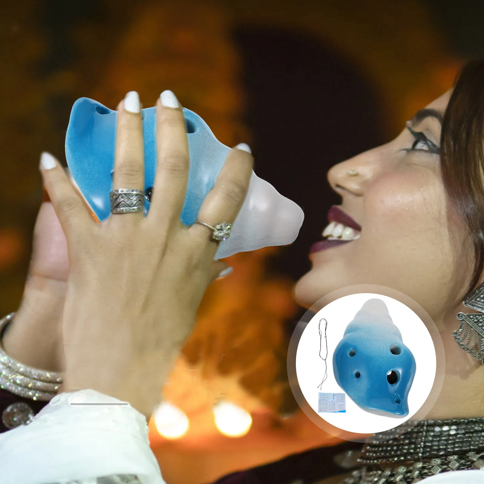 Ceramic Sea Conch Ocarina 6 Holes Creative Cartoon Design Beginner Practice Wind Instrument Portable Durable Musical Gift
Ceramic Sea Conch Ocarina 6 Holes Creative Cartoon Design Beginner Practice Wind Instrument Portable Durable Musical Gift