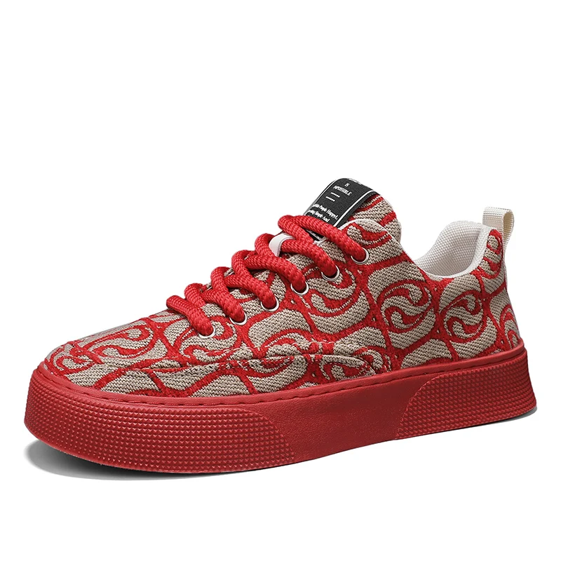 Four season breathable fabric board shoes, thick soled sports and leisure shoes, men's motorcycle shoes 
Four season breathable fabric board shoes, thick soled sports and leisure shoes, men's motorcycle shoes