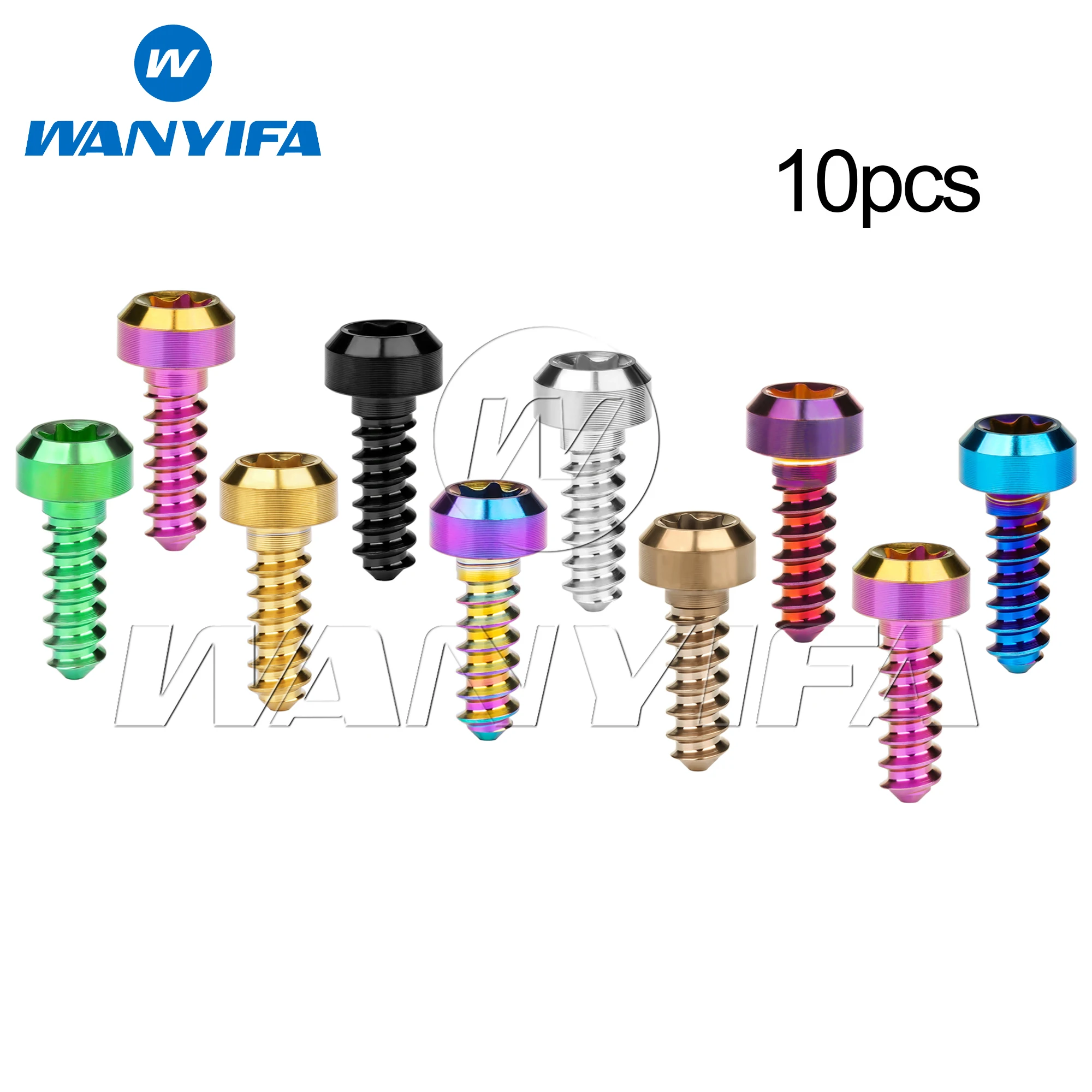Wanyifa 10pcs Titanium Bolts M3x9mm Chamfered Torx T15 Head Self-Tapping Screws Ti GR5 Fasteners
Wanyifa 10pcs Titanium Bolts M3x9mm Chamfered Torx T15 Head Self-Tapping Screws Ti GR5 Fasteners