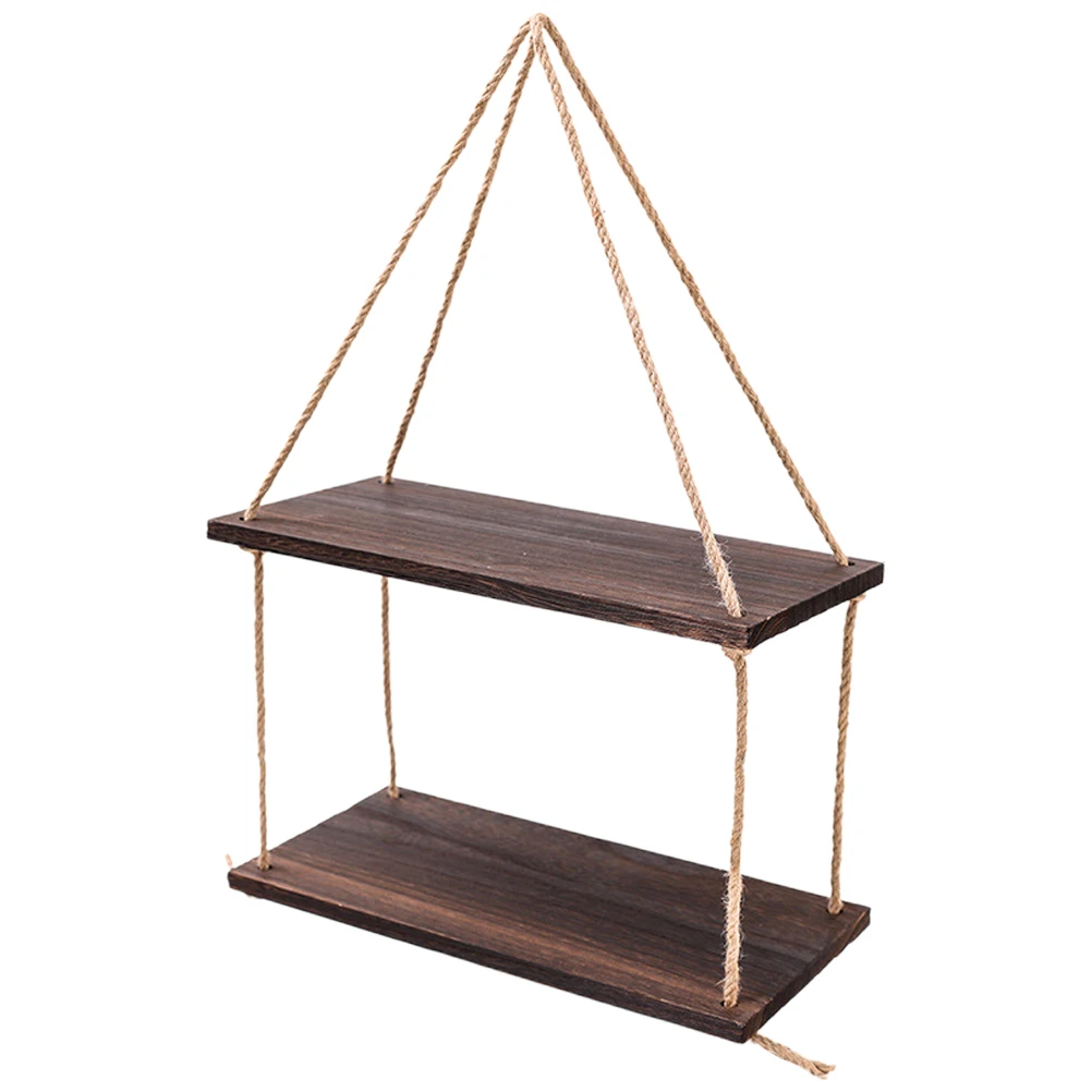Black Wood Jute Rope Double Layer Wall Hanging Shelves Plants Tapestry Decor Storage Boho Plant Wall Shelf Indoor
Black Wood Jute Rope Double Layer Wall Hanging Shelves Plants Tapestry Decor Storage Boho Plant Wall Shelf Indoor