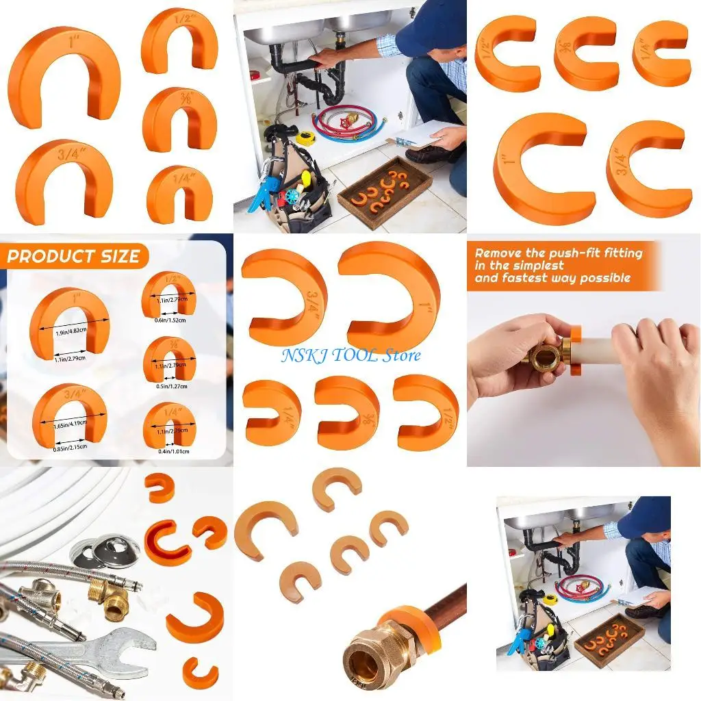 L8RC Quick Releases Plumbing Disconnect Tool Set Fitting Removal For Tight Space