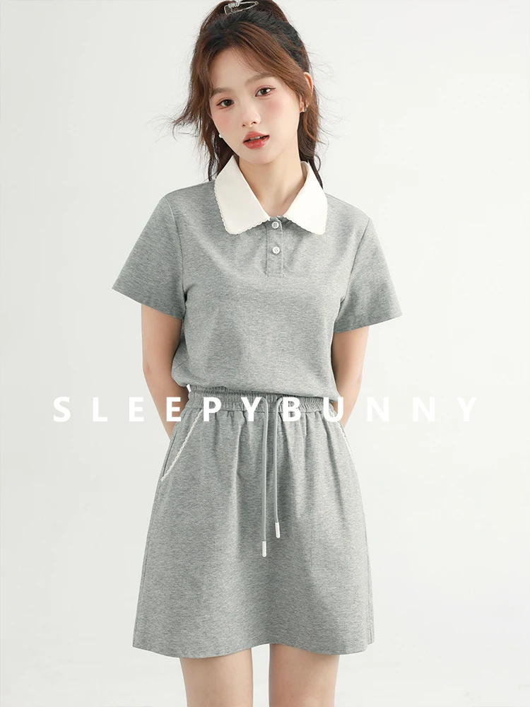 Casual Summer Sports Set Contrast Trim Polo Collar Top Drawstring Pocket Mini Skirt Two Piece Outfit Women Comfortable Fashion
Casual Summer Sports Set Contrast Trim Polo Collar Top Drawstring Pocket Mini Skirt Two Piece Outfit Women Comfortable Fashion