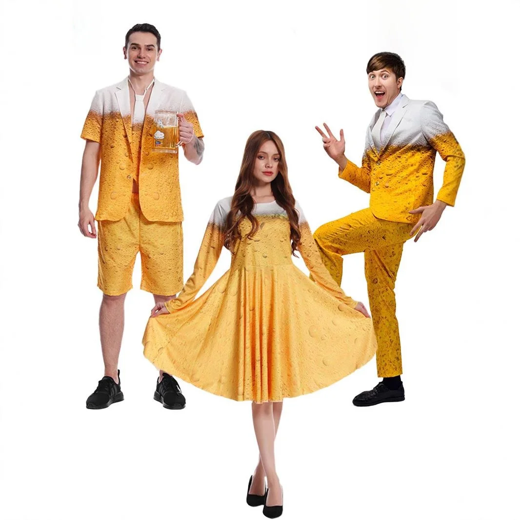 Карнавальный пивной костюм на Хэллоуин для взрослых и мужчин, сценический костюм, костюм для косплея, фестивальная тематическая развлекательная одежда
Карнавальный пивной костюм на Хэллоуин для взрослых и мужчин, сценический костюм, костюм для косплея, фестивальная тематическая развлекательная одежда