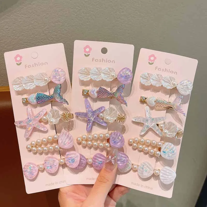 5/10 Pcs Girls Fashion Cartoon Mermaid Tail Hair Pin Hairpin Cute Starfish Shell Kids Bangs Hair Accessories Baby Holiday Gifts
5/10 Pcs Girls Fashion Cartoon Mermaid Tail Hair Pin Hairpin Cute Starfish Shell Kids Bangs Hair Accessories Baby Holiday Gifts