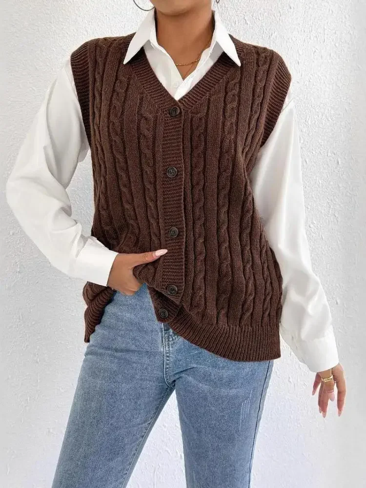 NEW Women's Sleek Knit Waistcoat Sleeveless V Neck Tank Top Open Front Cardigan Vest for Layered Fall Winter Fashion
NEW Women's Sleek Knit Waistcoat Sleeveless V Neck Tank Top Open Front Cardigan Vest for Layered Fall Winter Fashion