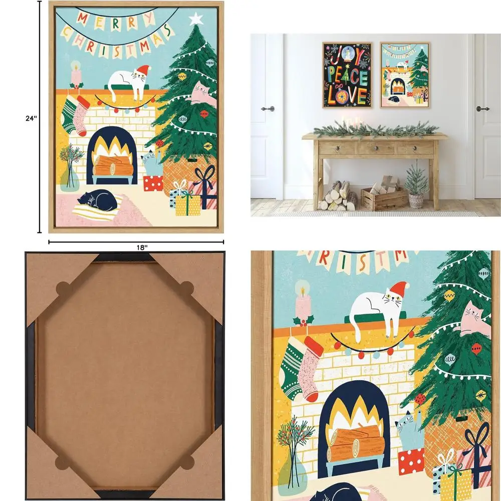 Taniaفن's 18x24 Рождественские кошки Настенное искусство на холсте, натуральный и красочный декор с животными
Taniaفن's 18x24 Рождественские кошки Настенное искусство на холсте, натуральный и красочный декор с животными