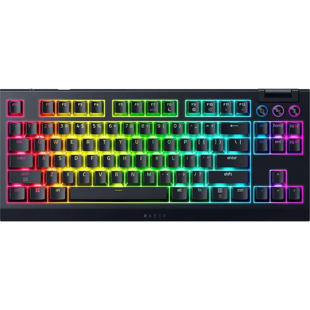 V4 TKL HyperSpeed Wireless Mechanical Keyboard: Orange Tactile Switches - Bluetooth Connectivity - Multifunction Roller & Button