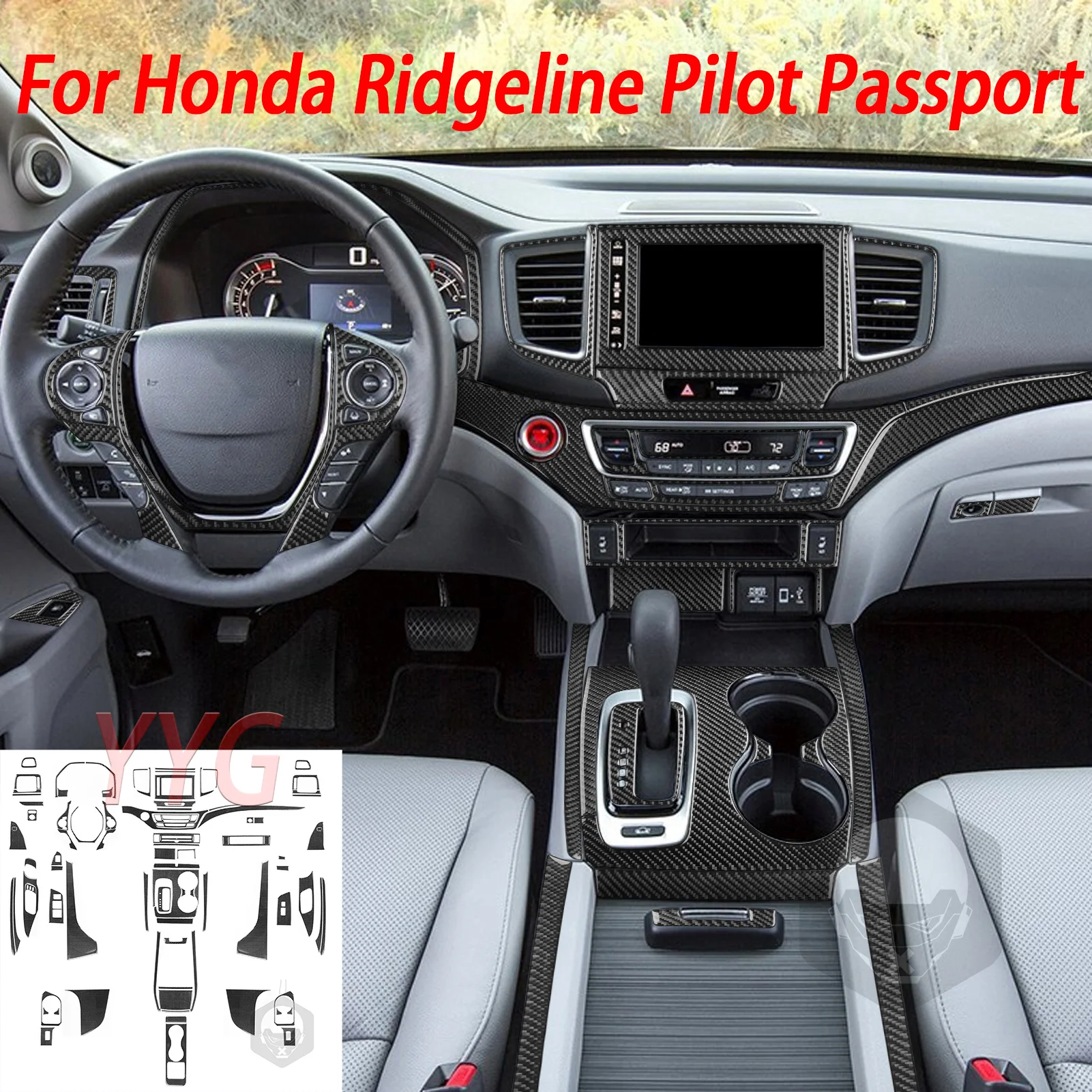For Honda Ridgeline Pilot Passport Carbon Fiber Console Water Cup Holder Gear Shift Panel Trim Car Interior Accessories Sticker
For Honda Ridgeline Pilot Passport Carbon Fiber Console Water Cup Holder Gear Shift Panel Trim Car Interior Accessories Sticker