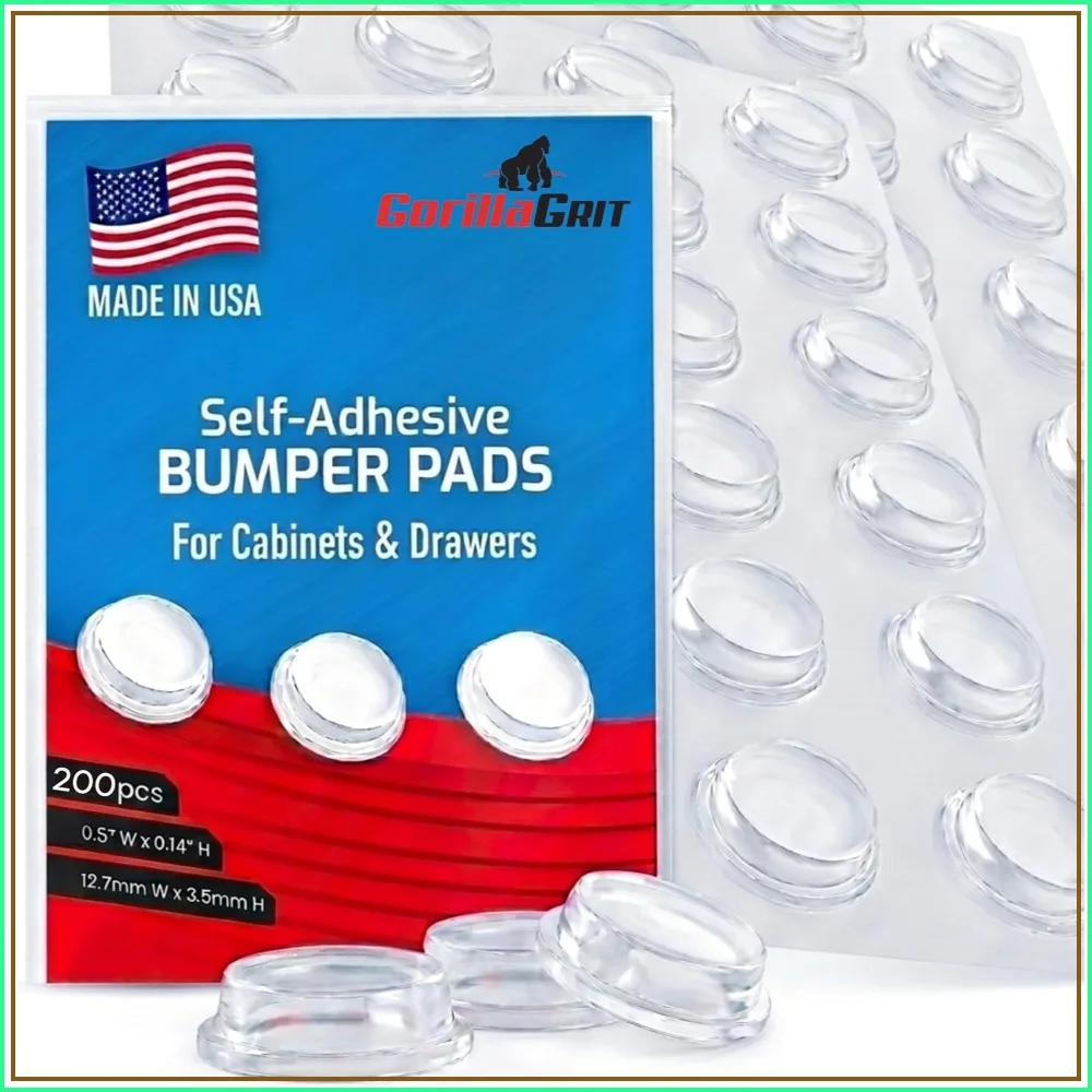 200 Clear Cabinet Door Bumpers - 1/2" Adhesive Pads for Drawers, Glass Tops, Furniture
200 Clear Cabinet Door Bumpers - 1/2" Adhesive Pads for Drawers, Glass Tops, Furniture