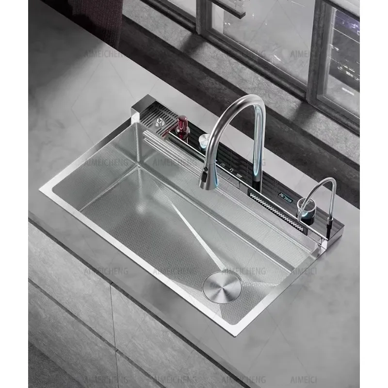 Silver Kitchen Sink 304 Stainless Steel Sinks Above Counter or Undermount Installation Single Basin Bar Sink Washing Basin
Silver Kitchen Sink 304 Stainless Steel Sinks Above Counter or Undermount Installation Single Basin Bar Sink Washing Basin