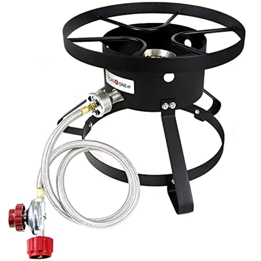 GasOne B-5150 Outdoor Cooker 14.5 Wide Propane Burner with High Pressure Steel Braided Hose Red Camp Stove for Camping Cooking
GasOne B-5150 Outdoor Cooker 14.5 Wide Propane Burner with High Pressure Steel Braided Hose Red Camp Stove for Camping Cooking