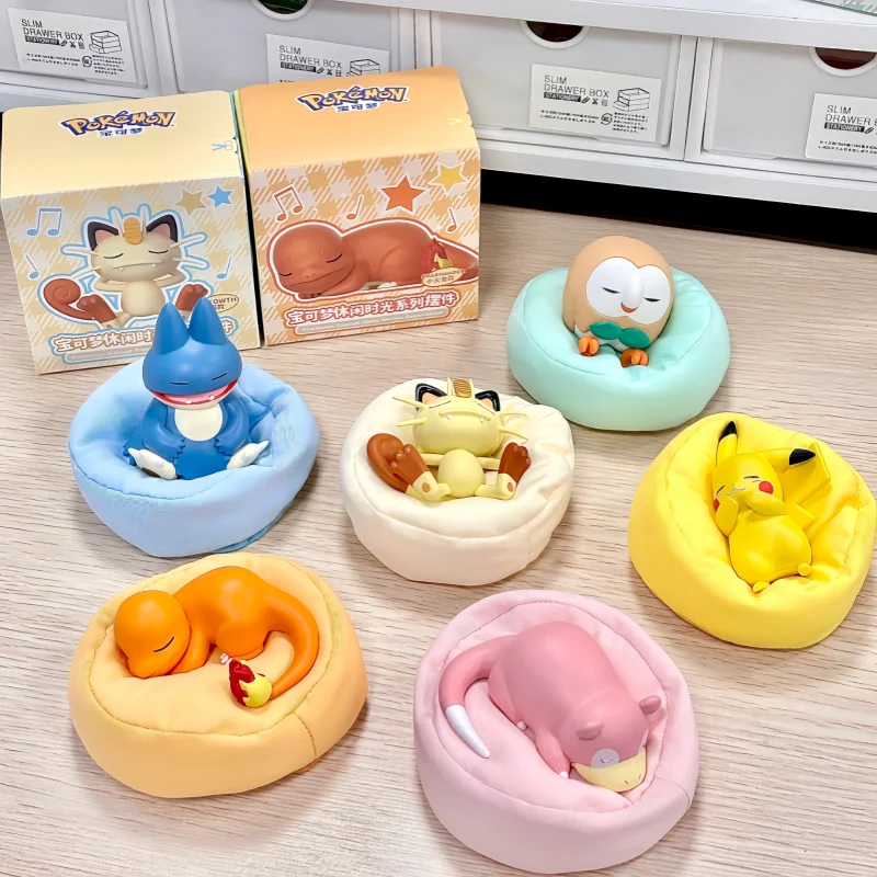 In Stock PokéMon Casual Time Pikachu Slowpoke Rowlet Meowth Charmander Sleeping Anime Figures Pvc Toy Desktop Decoration
In Stock PokéMon Casual Time Pikachu Slowpoke Rowlet Meowth Charmander Sleeping Anime Figures Pvc Toy Desktop Decoration