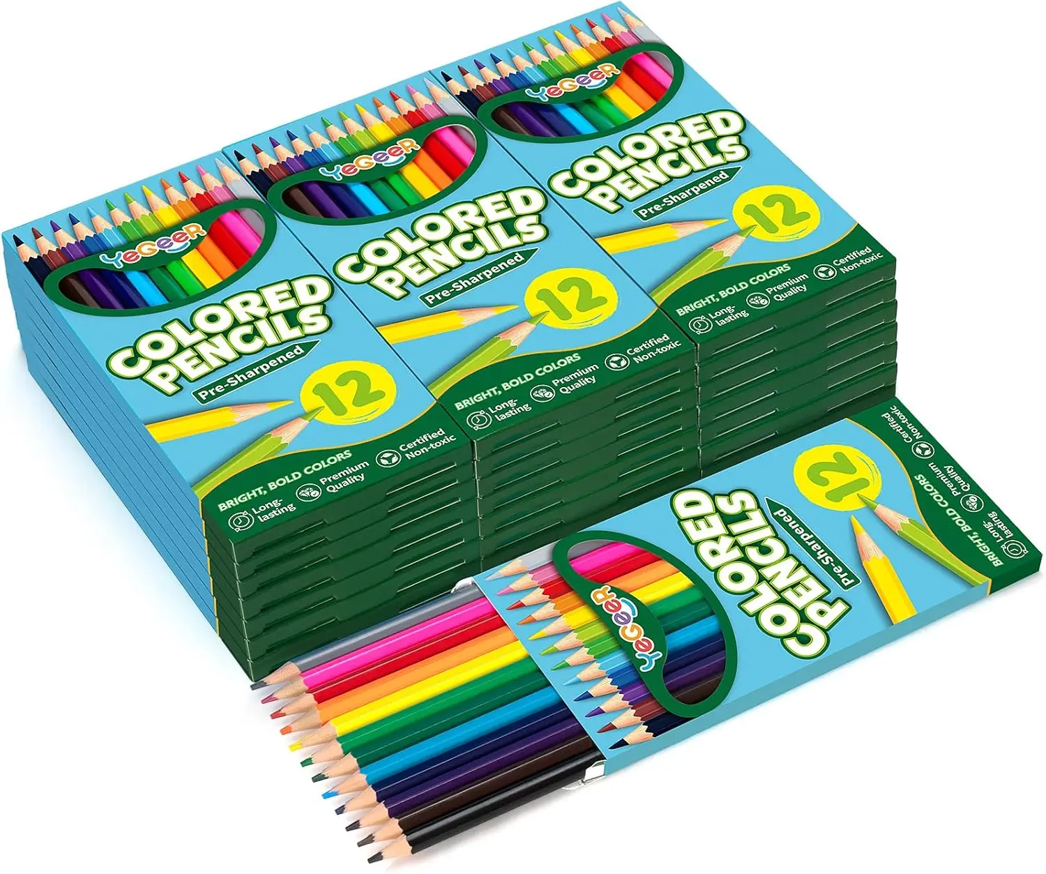 216 Colored Pencils Bulk, 12 Assorted Colors, 18 Packs Pre-sharpened for Kids & Adults, Classroom Supplies
216 Colored Pencils Bulk, 12 Assorted Colors, 18 Packs Pre-sharpened for Kids & Adults, Classroom Supplies