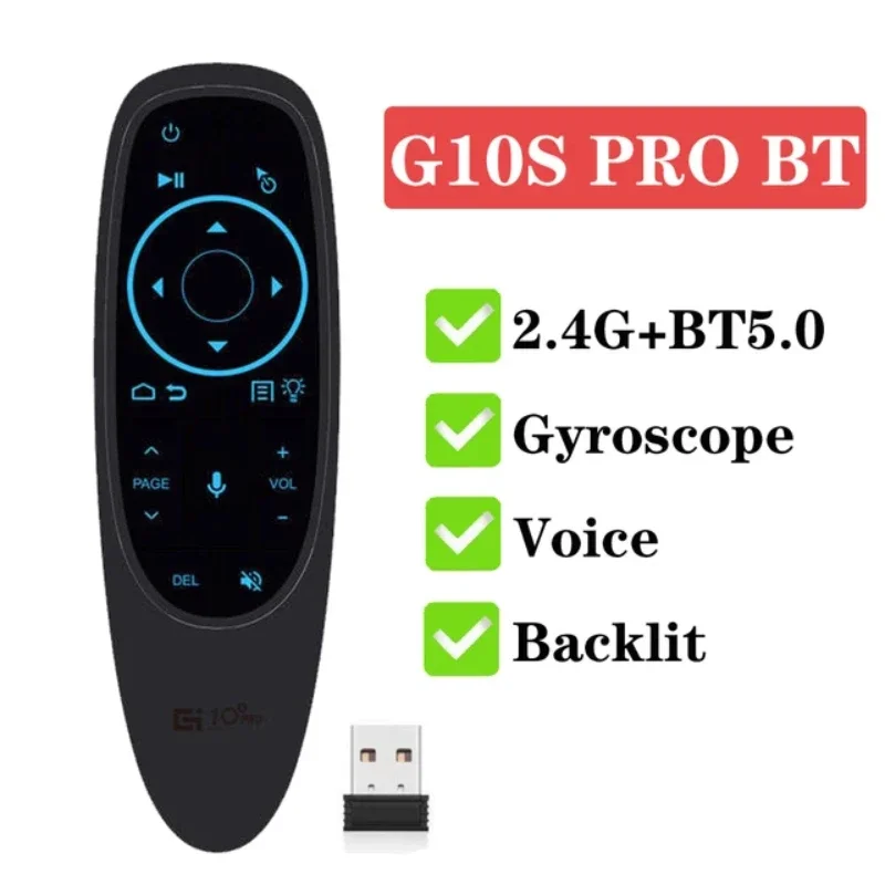 Airmouse Backlit Voice Remote Control G10S Pro BT Wireless Google Player IR Learning G10 Gyroscope for Android TV Box
Airmouse Backlit Voice Remote Control G10S Pro BT Wireless Google Player IR Learning G10 Gyroscope for Android TV Box