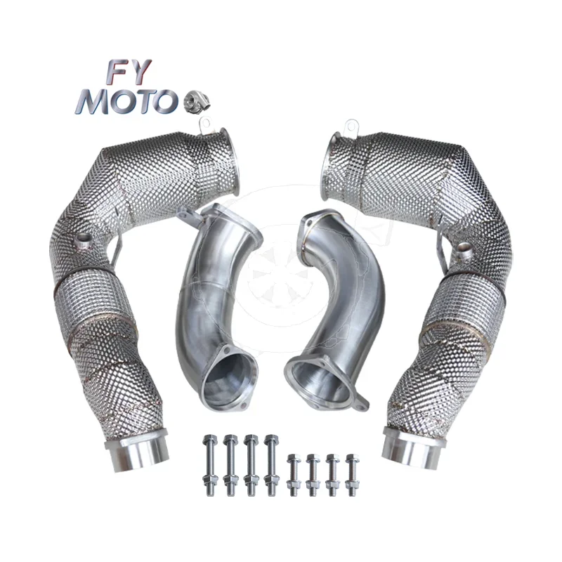 Exhaust Catted Downpipe for BM W M5 G90 G99 G9x S68 2025+ with Heat Shield
Exhaust Catted Downpipe for BM W M5 G90 G99 G9x S68 2025+ with Heat Shield