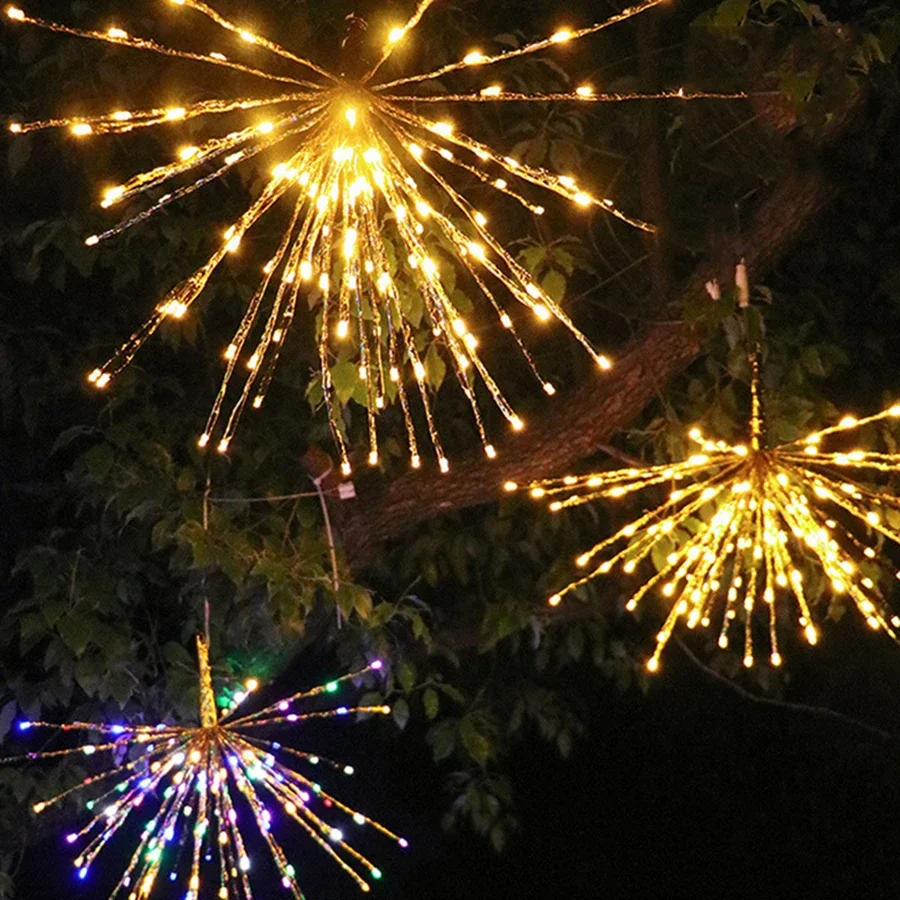 Thrisdar 1 Pack Firework String Lights Christmas Lights 88 LED Hanging Starburst Lights for Tree Party Garden Decoration
Thrisdar 1 Pack Firework String Lights Christmas Lights 88 LED Hanging Starburst Lights for Tree Party Garden Decoration