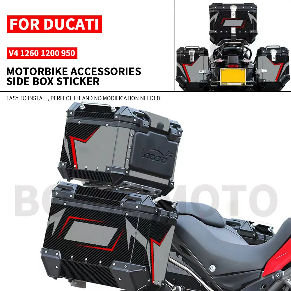 Для Ducati v4 1260 1200 950 наклейка на коробку из алюминиевого сплава мотоциклетные боковые костюмы, наклейки 
Для Ducati v4 1260 1200 950 наклейка на коробку из алюминиевого сплава мотоциклетные боковые костюмы, наклейки