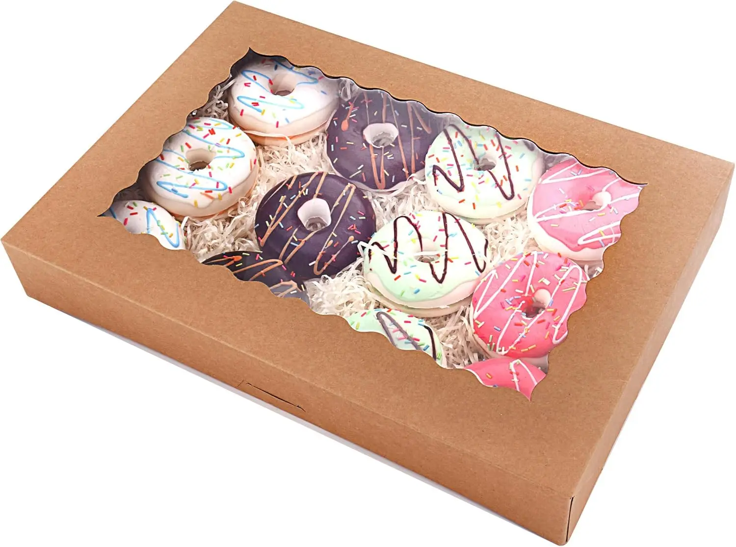 Large Bakery Boxes 20-Pack with Window, Auto-Popup for Donuts, Cookies, Pies, Cakes, Muffins, Pastries
Large Bakery Boxes 20-Pack with Window, Auto-Popup for Donuts, Cookies, Pies, Cakes, Muffins, Pastries