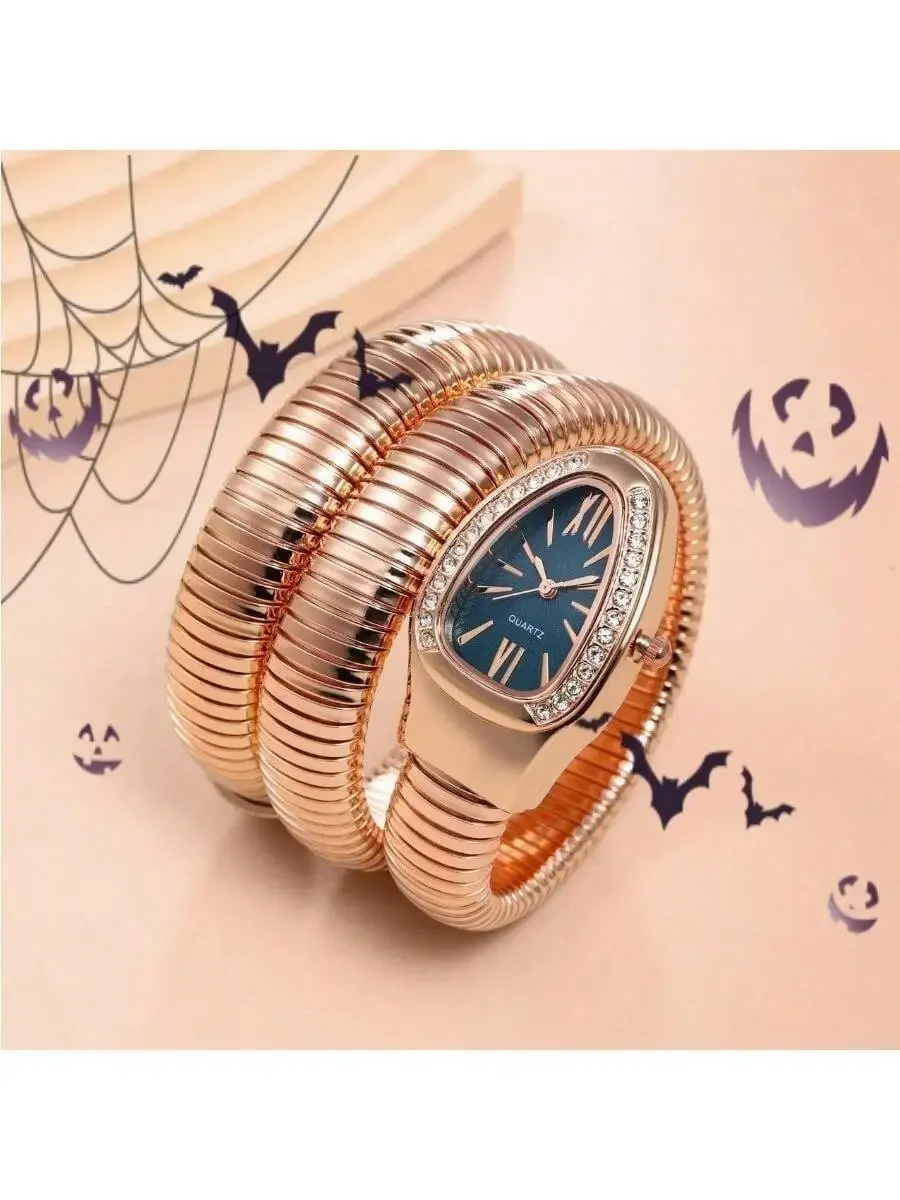 Womens Fashion Quartz Watch With Crystal Accents Elastic Snake Style Alloy Bracelet
Womens Fashion Quartz Watch With Crystal Accents Elastic Snake Style Alloy Bracelet