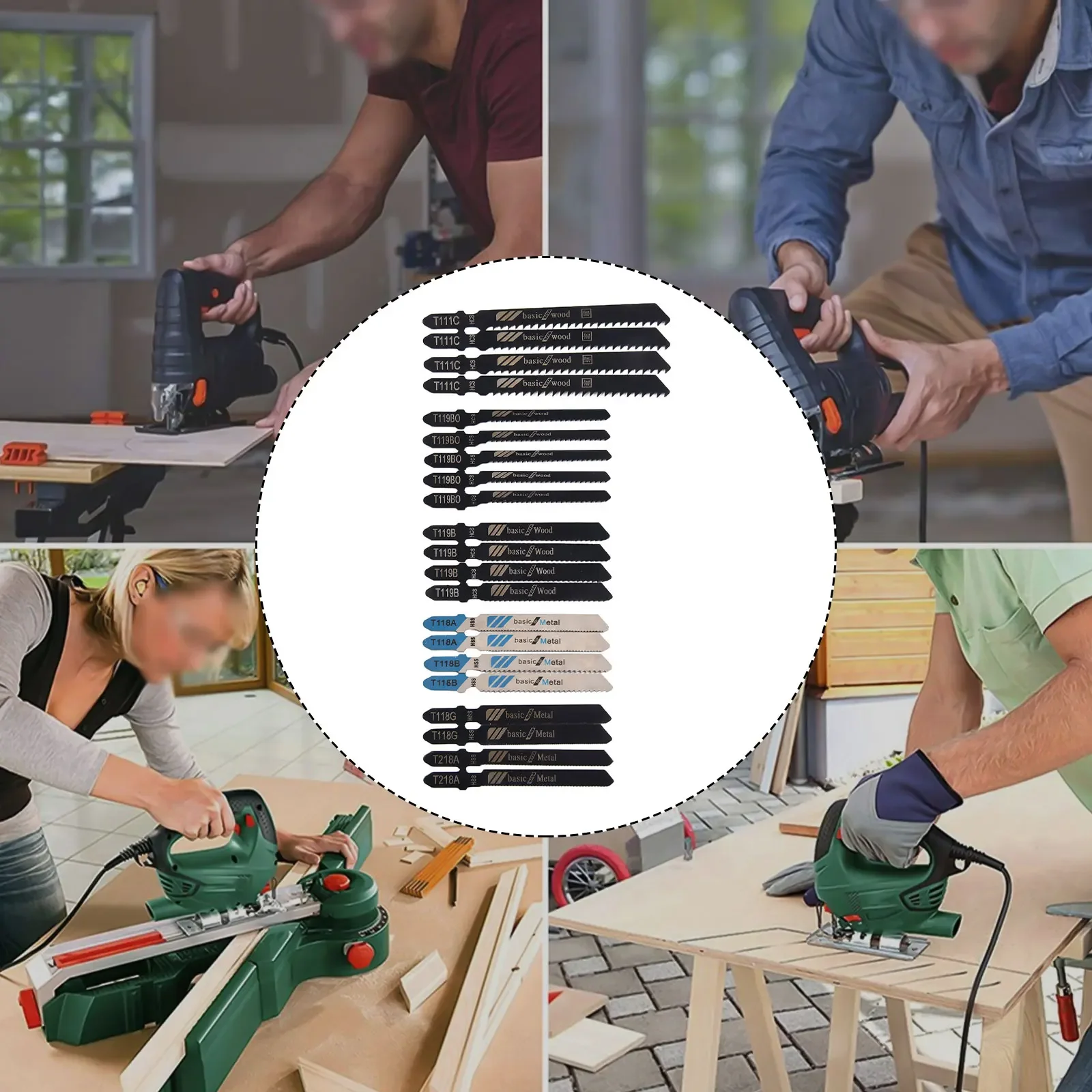Jig Saw Blades Set T119BO T218A Wear Resistance Cutting HCS/HSS Plastic Professional T-shaft T118A T118B 20Pcs
Jig Saw Blades Set T119BO T218A Wear Resistance Cutting HCS/HSS Plastic Professional T-shaft T118A T118B 20Pcs