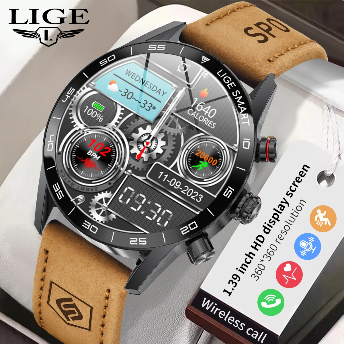 LIGE 2026 Men Business Smart Watch Bluetooth Call IP67 Waterproof Health Monitor Fitness Tracker Smart Bracelet Clock Smartwatch
LIGE 2026 Men Business Smart Watch Bluetooth Call IP67 Waterproof Health Monitor Fitness Tracker Smart Bracelet Clock Smartwatch