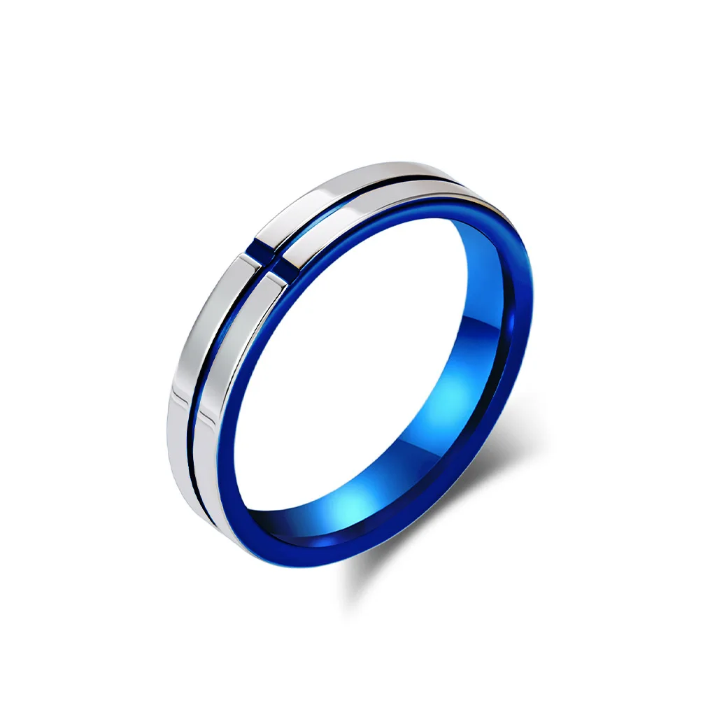 4MM Fashion Blue Rings For Men And Women Stainless Steel Cross Band Ring Wedding Band Christmas gift
4MM Fashion Blue Rings For Men And Women Stainless Steel Cross Band Ring Wedding Band Christmas gift