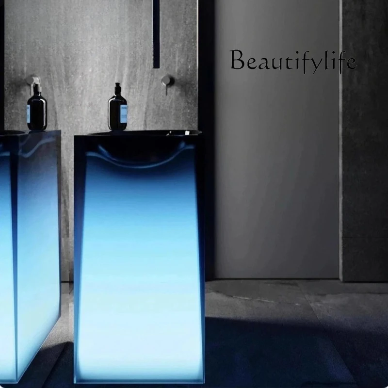 Transparent resin small apartment floor-to-ceiling hand wash basin washbasin washbasin column basin bathroom cabinet
Transparent resin small apartment floor-to-ceiling hand wash basin washbasin washbasin column basin bathroom cabinet