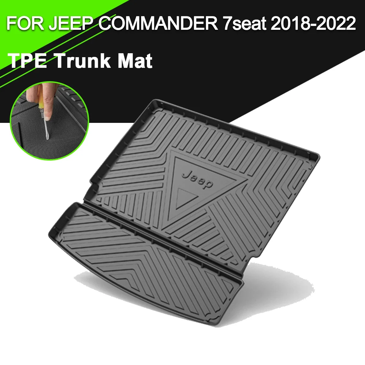 Коврик для багажника ТПЭ для JEEP COMMANDER 7seat 2018-2022, автомобильный водонепроницаемый нескользящий резиновый подкладка для груза, аксессуары
Коврик для багажника ТПЭ для JEEP COMMANDER 7seat 2018-2022, автомобильный водонепроницаемый нескользящий резиновый подкладка для груза, аксессуары