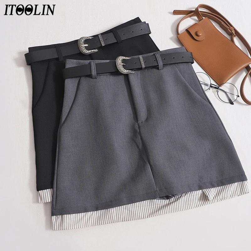 ITOOLIN Women Grey Suit High Waist Skirt Summer Casual Bodycon A-line Skirts With Pocket Chic For Women Office Mini Skirt 2023
ITOOLIN Women Grey Suit High Waist Skirt Summer Casual Bodycon A-line Skirts With Pocket Chic For Women Office Mini Skirt 2023