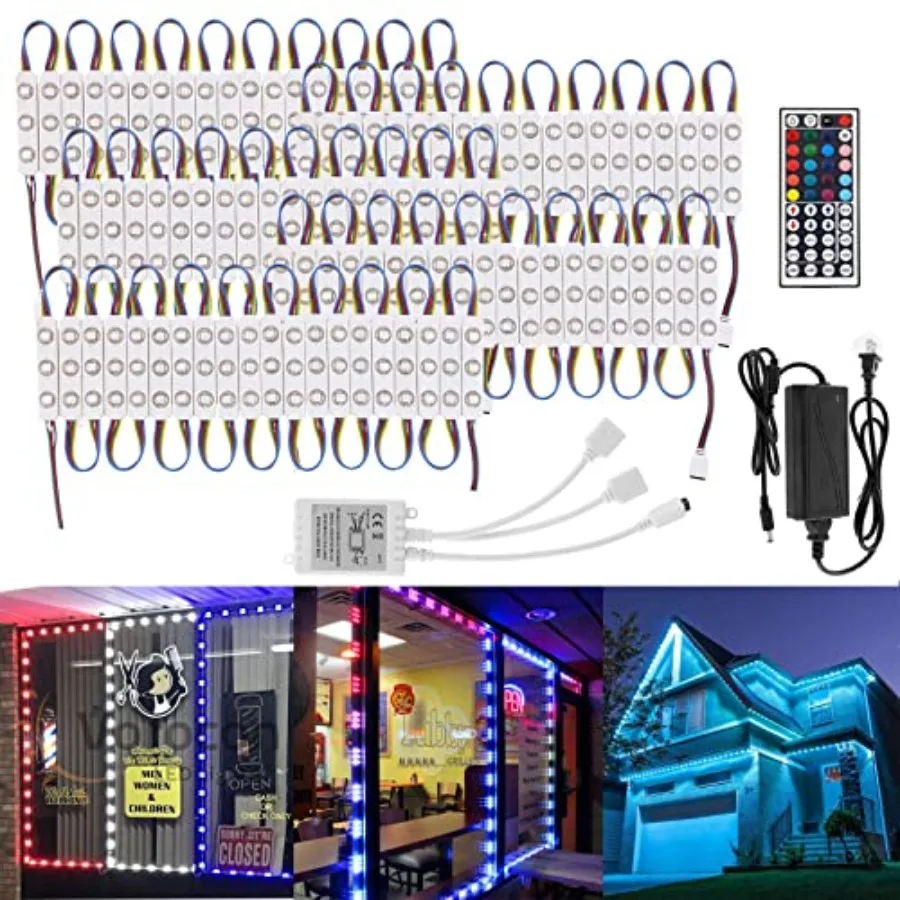 50Feet LED Light Modules for Business Window Light Commercial Storefront Lights 100PCS LED Module for Signs 0.92W 3 LED 5050 SM
50Feet LED Light Modules for Business Window Light Commercial Storefront Lights 100PCS LED Module for Signs 0.92W 3 LED 5050 SM