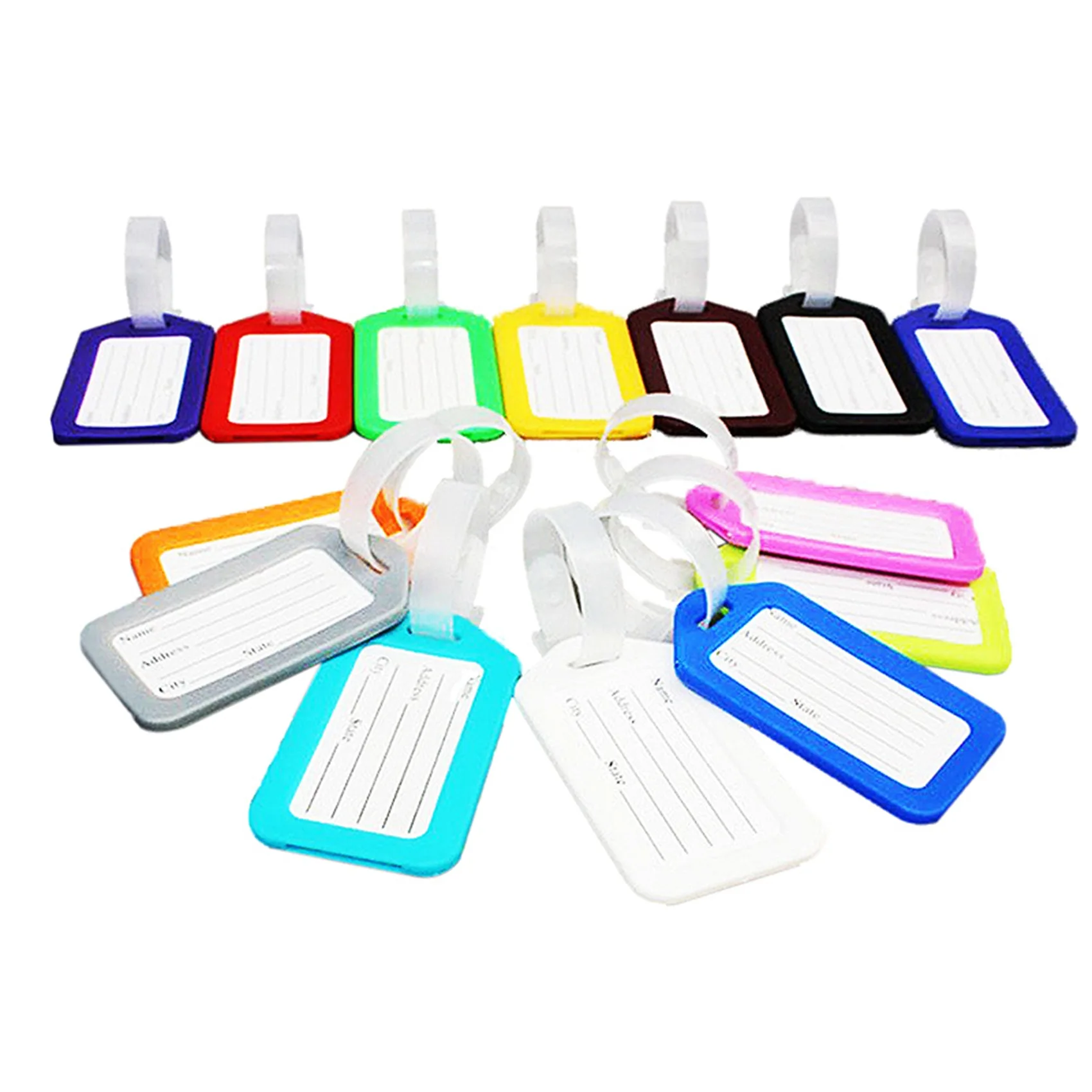 Daily 50 Travel Luggage Bag Tag Plastic Suitcase Baggage Office Name Address ID Label
Daily 50 Travel Luggage Bag Tag Plastic Suitcase Baggage Office Name Address ID Label