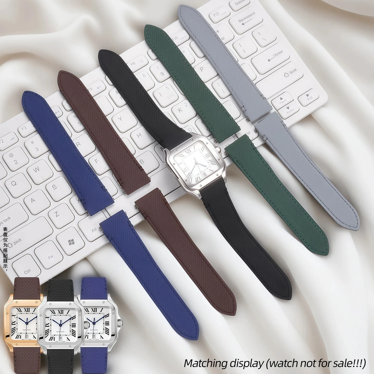 19 21mm Quick release FKM Fluorine Rubber leather watchband For CARTIER Santos 100 WSSA0009 Metal adapter watch strap Accessorie
19 21mm Quick release FKM Fluorine Rubber leather watchband For CARTIER Santos 100 WSSA0009 Metal adapter watch strap Accessorie