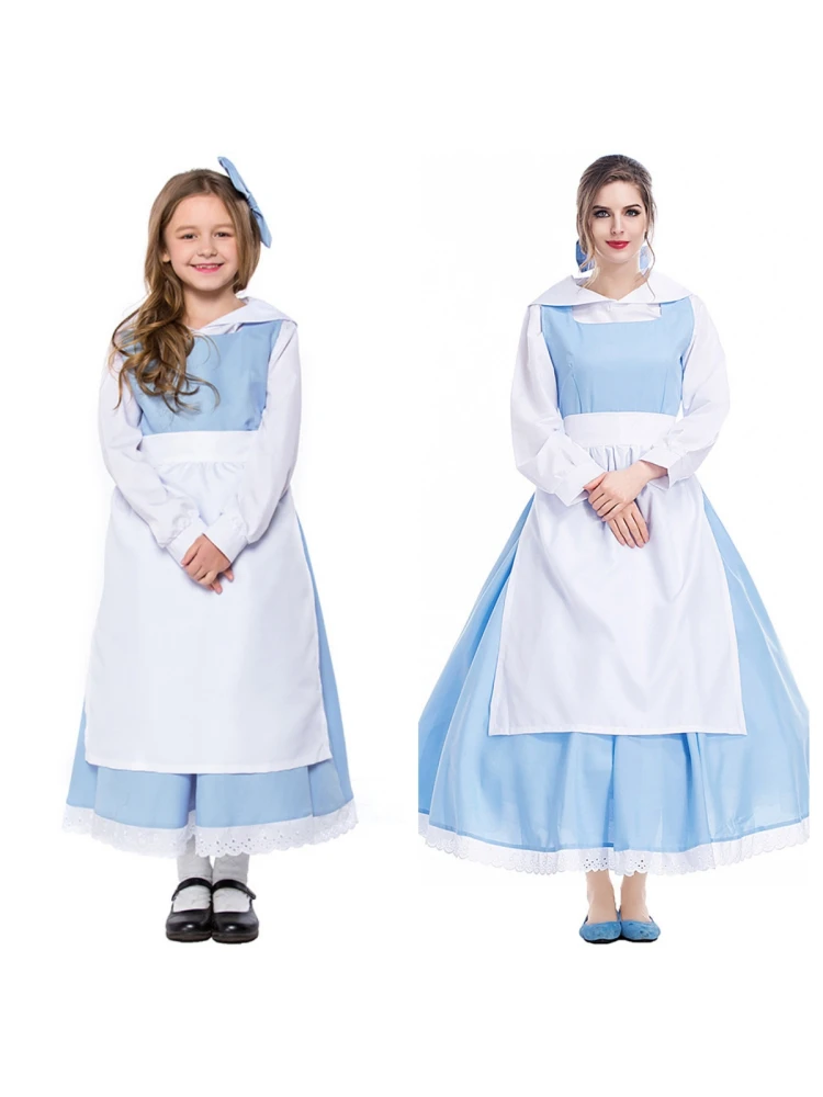 Сине-белый костюм горничной для выступлений на Хэллоуин, юбка принцессы Dr Belle, большие размеры, традиционный подбородок для взрослых и женщин... 
Сине-белый костюм горничной для выступлений на Хэллоуин, юбка принцессы Dr Belle, большие размеры, традиционный подбородок для взрослых и женщин...