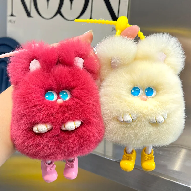 New Women's Fur Pendant Luxury Rex Rabbit Fur Cute Doll Keyring Pendant Girl Charm Gift Plush Real Fur Car Accessories Pendant
New Women's Fur Pendant Luxury Rex Rabbit Fur Cute Doll Keyring Pendant Girl Charm Gift Plush Real Fur Car Accessories Pendant