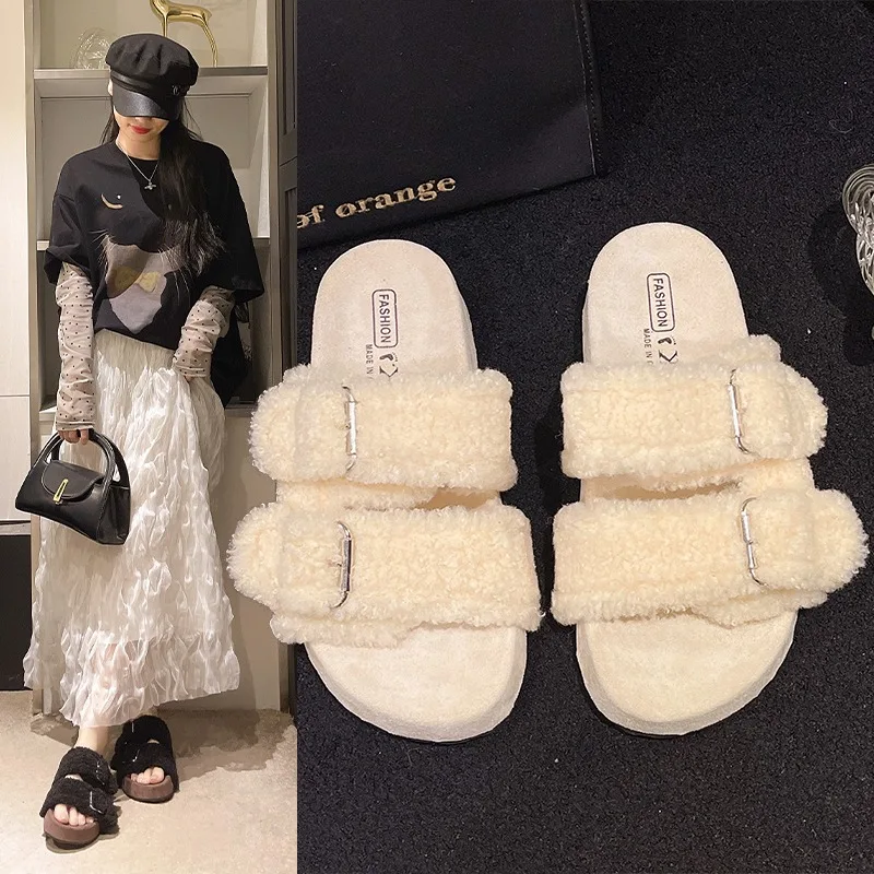 Новинка 2023 года, женская уличная плюшевая обувь, осенние новые нескользящие повседневные туфли на плоской подошве с пряжкой и ремешком, удобные модные тапочки, увеличивающие рост
Новинка 2023 года, женская уличная плюшевая обувь, осенние новые нескользящие повседневные туфли на плоской подошве с пряжкой и ремешком, удобные модные тапочки, увеличивающие рост