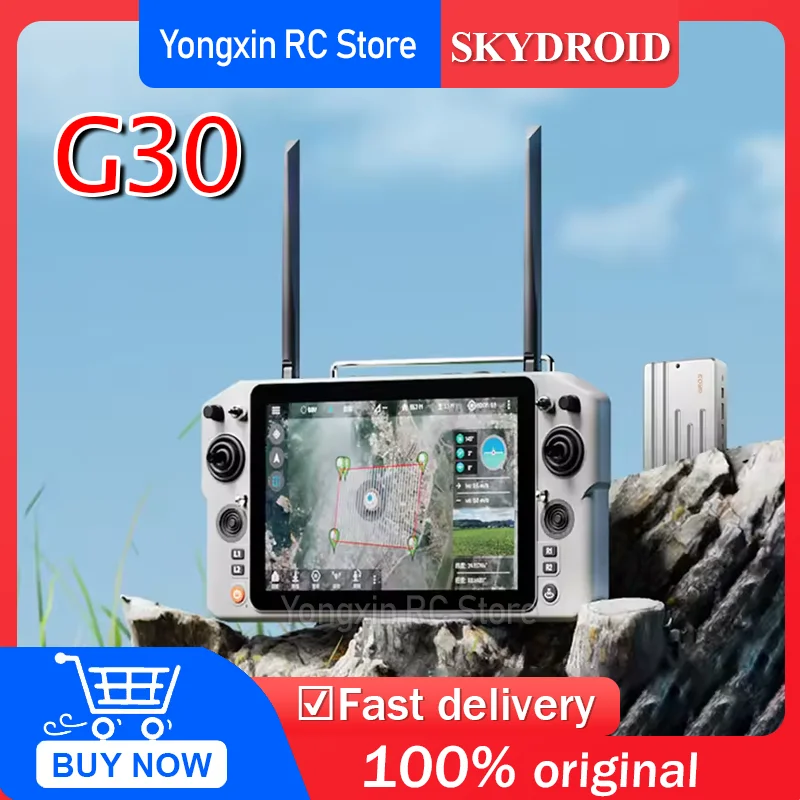 Skydroid G30 Remote Control With GR03 Receiver 2.4G 5.8G Dual Frequency 10.1inch HD Screen 30KM Long Range Image Transmissio
Skydroid G30 Remote Control With GR03 Receiver 2.4G 5.8G Dual Frequency 10.1inch HD Screen 30KM Long Range Image Transmissio
