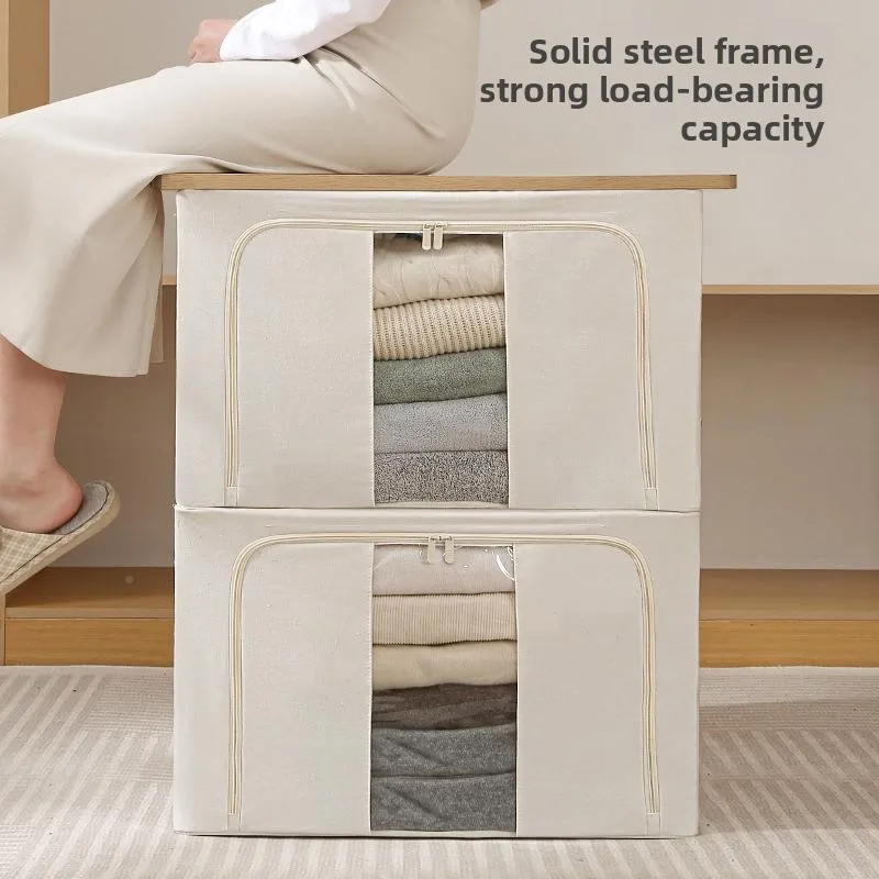 Large Capacity Cotton Linen Fabric Storage Box Bedroom Organizer for Sweaters And Quilts Foldable Wardrobe Underbed Container
Large Capacity Cotton Linen Fabric Storage Box Bedroom Organizer for Sweaters And Quilts Foldable Wardrobe Underbed Container