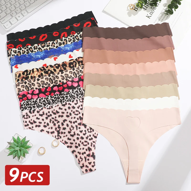 9PCS/Set Leopard Print Seamless Panties Women's Sexy Low Waist G-String Thongs Female Breathble Underwear Ladies T-Back Bikini
9PCS/Set Leopard Print Seamless Panties Women's Sexy Low Waist G-String Thongs Female Breathble Underwear Ladies T-Back Bikini