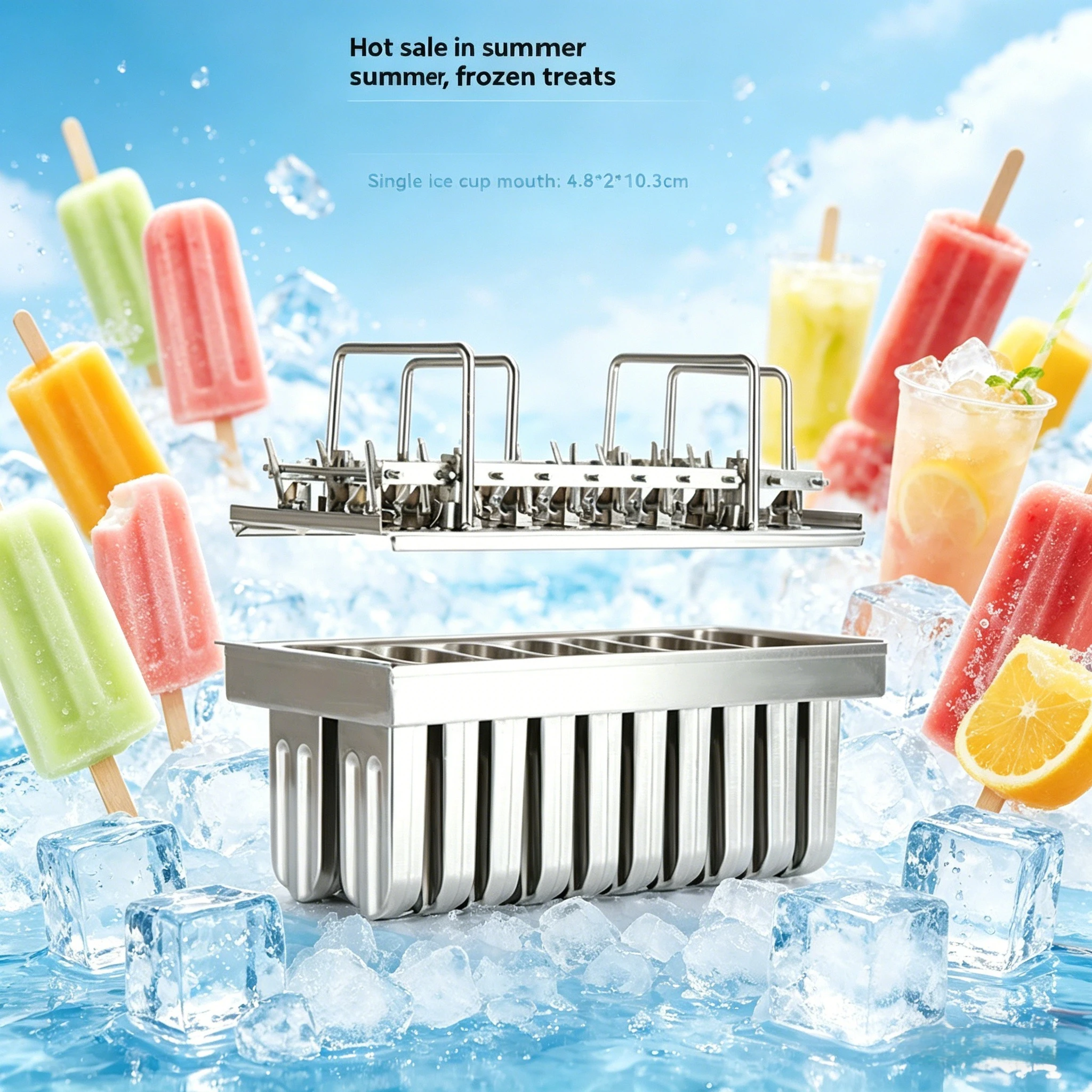 BEIJAMEI Food Safe 304 Alloy Steel Automated Welding Ice Pop Trays Handmade Fruit Frozen Stick and Cold Treat Molds
BEIJAMEI Food Safe 304 Alloy Steel Automated Welding Ice Pop Trays Handmade Fruit Frozen Stick and Cold Treat Molds