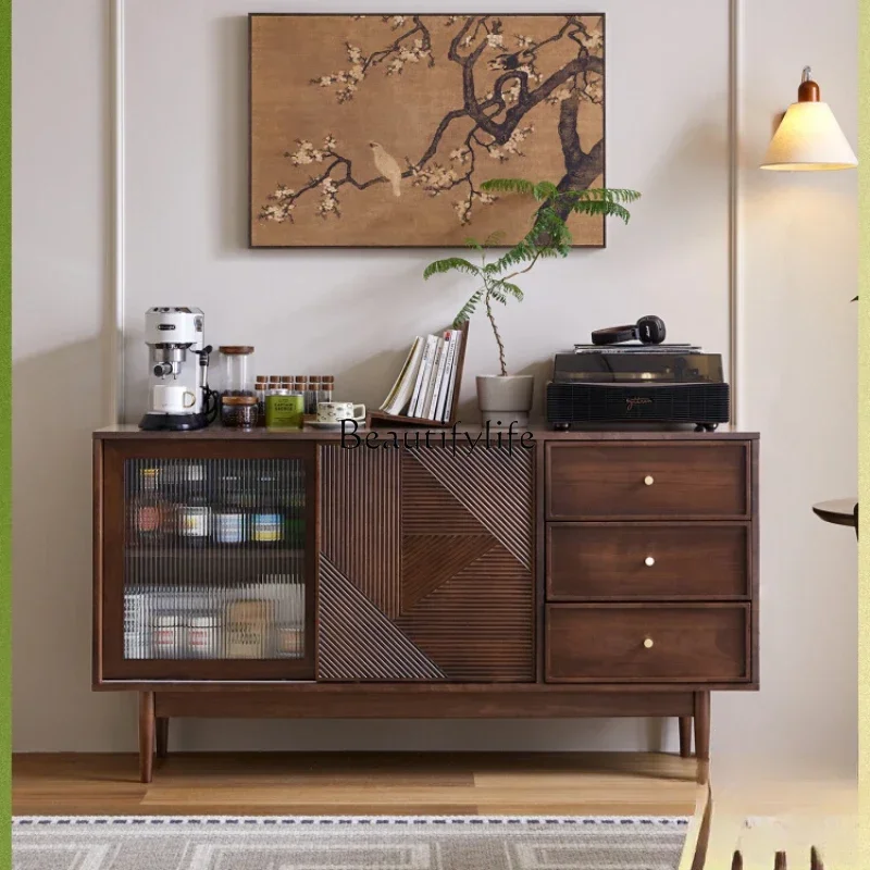Nordic retro solid wood dining side cabinet modern simple medieval coffee and tea storage cabinet
Nordic retro solid wood dining side cabinet modern simple medieval coffee and tea storage cabinet