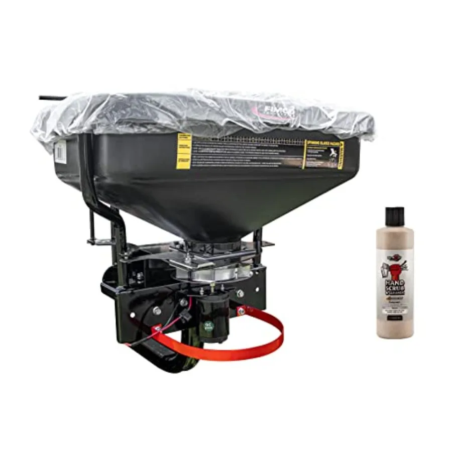 ATV/UTV dry material spreader for outdoor use polyethylene body black 2.2 cu ft capacity with 2 receiver mount and rain cover b
ATV/UTV dry material spreader for outdoor use polyethylene body black 2.2 cu ft capacity with 2 receiver mount and rain cover b