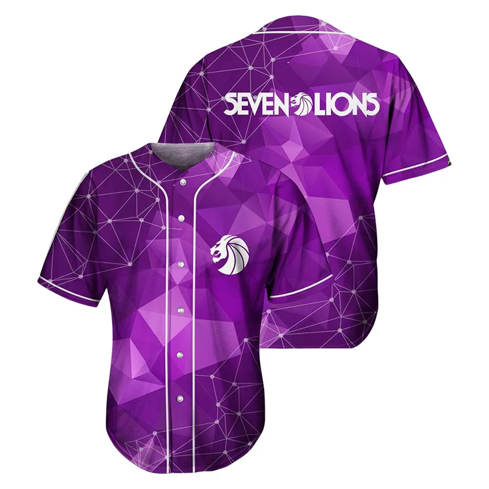 Seven Lions Purple Jersey Baseball Jacket Shirts V-Neck Short Sleeve Button-up Tee Women Men Streetwear Tops
Seven Lions Purple Jersey Baseball Jacket Shirts V-Neck Short Sleeve Button-up Tee Women Men Streetwear Tops