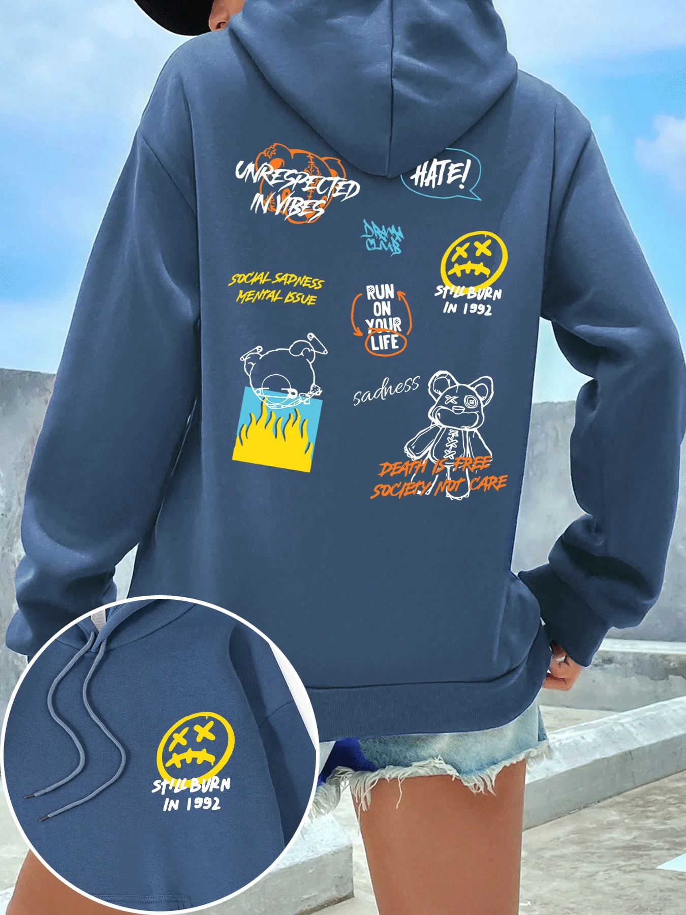 Женская толстовка с принтом граффити и медвежонком, универсальные осенние толстовки, повседневный свободный пуловер в стиле Харадзюку, женская уличная одежда с карманами
Женская толстовка с принтом граффити и медвежонком, универсальные осенние толстовки, повседневный свободный пуловер в стиле Харадзюку, женская уличная одежда с карманами